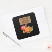 残り物は感謝祭の神おもしろい物 スクエアシール (封筒)