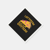 残り物は敗者のもの 面白いピザ 感謝祭 スタンダードカクテルナプキン (角)