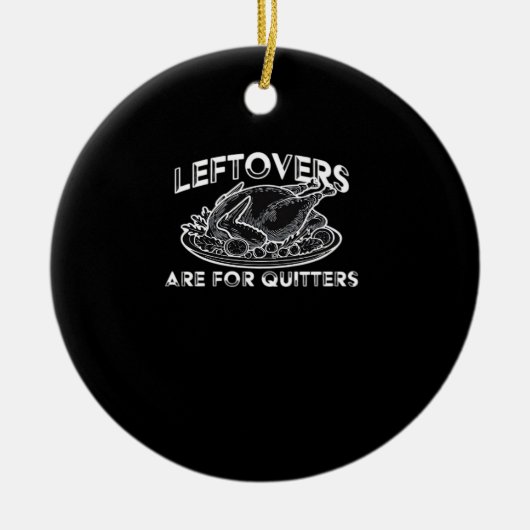 残り物は物を捨てる – 感謝祭 セラミックオーナメント (正面)