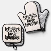 残り物は私の愛の言語の感謝祭である 鍋つかみ&鍋敷きセット (正面/裏面)