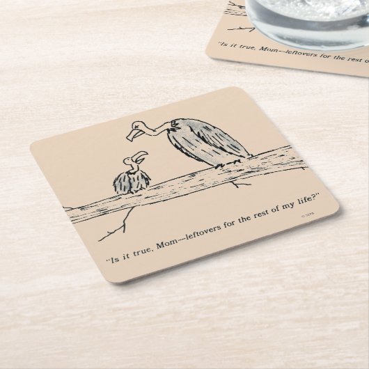 残り物 スクエアペーパーコースター (アングル)