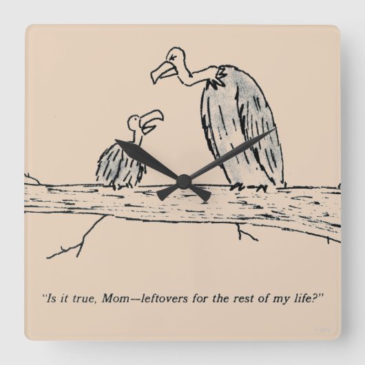 残り物 スクエア壁時計 (正面)