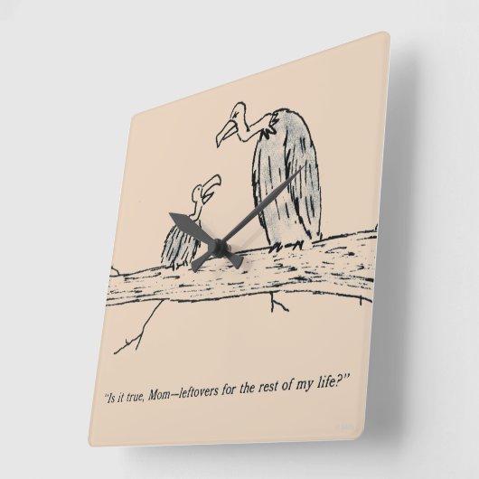 残り物 スクエア壁時計 (傾斜)