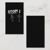 残り-おもしろいな音楽しゃれの下のあなたは停止 名刺 (正面/裏面)