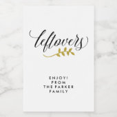 残り |モダンタイポグラフィとフェイク金ゴールド分岐 フードラベル (シングルラベル)