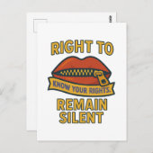 残る権利静か：自分の権利を知る ポストカード (正面/裏面)