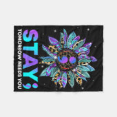 残る；明日は自殺を防止する必要がある粟原 フリースブランケット (正面(横))