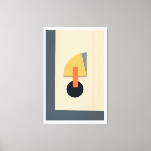 残忍な幾何学的な形状 キャンバスプリント (正面)