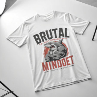 残忍な思考のサメのジムTシャツ | 獰猛なアルファ Tシャツ