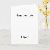 残念それは遅いバースデー・カードはです(おもしろいな) カード (黄色い花)