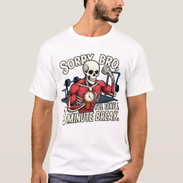 残念だけど3分休憩させて Funny Skel Tシャツ