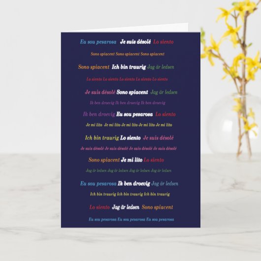 残念だ カード (黄色い花)