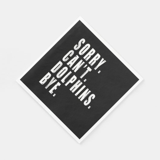 残念ながらイルカは海の動物の海洋生物をバイできない スタンダードランチョンナプキン (角)