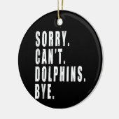 残念ながらイルカは海の動物の海洋生物をバイできない セラミックオーナメント (左)