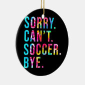 残念ながらサッカーバイサッカーおもしろいの恋人ゲーム セラミックオーナメント (右)