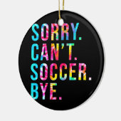 残念ながらサッカーバイサッカーおもしろいの恋人ゲーム セラミックオーナメント (左)
