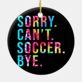 残念ながらサッカーバイサッカーおもしろいの恋人ゲーム セラミックオーナメント (裏面)