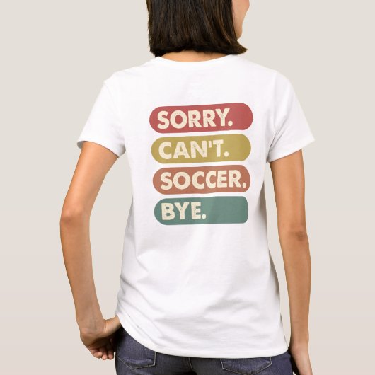 残念ながらサッカーTシャツ Tシャツ (裏面)
