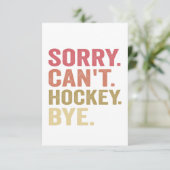 残念ながらホッケーバイホッケーラバーおもしろいレトロ サンキューカード (スタンド正面)