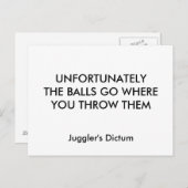 残念ながらボールは投げる所に… ポストカード (正面/裏面)