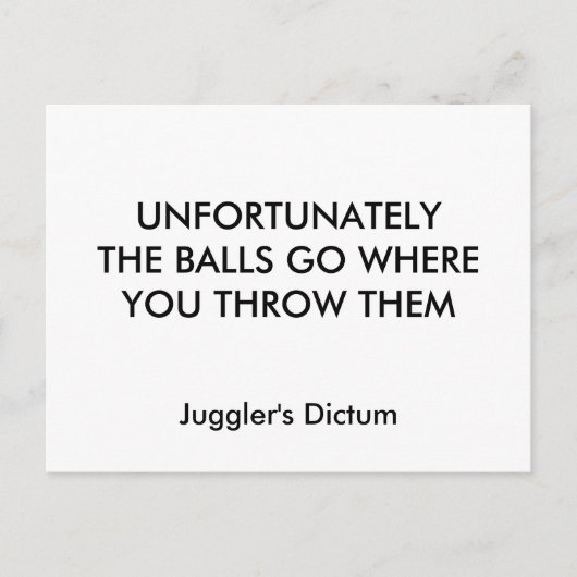 残念ながらボールは投げる所に… ポストカード (正面)