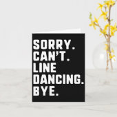 残念ながらライン踊りバイダンサおもしろいーダンス カード (黄色い花)