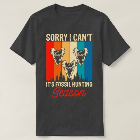 残念ながら化石狩りのTシャツ Tシャツ (デザイン正面)