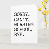 残念ながら看護学校バイ学生おもしろいナース カード (黄色い花)