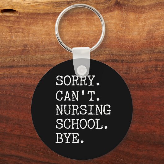 残念ながら看護学校バイ学生おもしろいナース キーホルダー (正面)