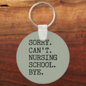 残念ながら看護学校バイ学生おもしろいナース キーホルダー (正面)