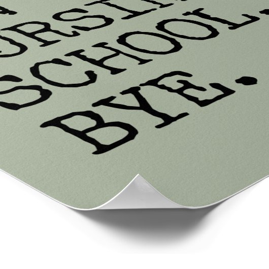 残念ながら看護学校バイ学生おもしろいナース ポスター (角)