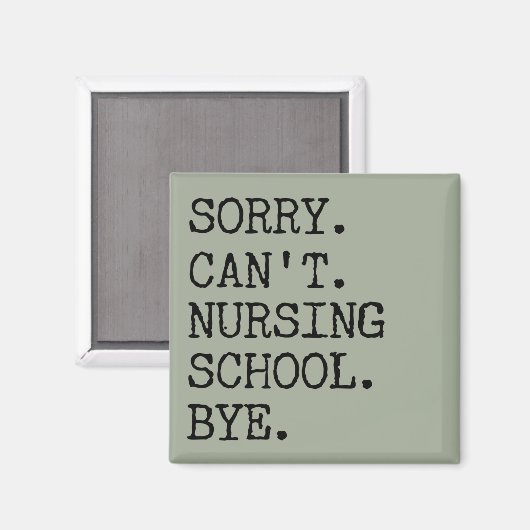 残念ながら看護学校バイ学生おもしろいナース マグネット (正面/裏面)