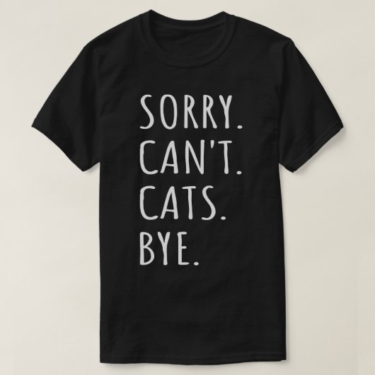 残念ながら私は猫を嫌う Tシャツ (デザイン正面)