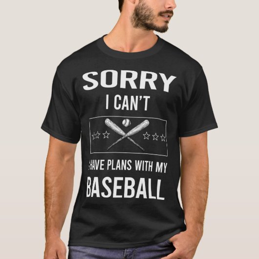 残念ながら野球はできない Tシャツ (正面)