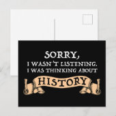 残念ながら、私は聞ない – 歴史考えについて ポストカード (正面/裏面)