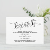 残念なことに、、、、エレガントな結婚式は、、、キャンセル。。。 招待状 (スタンド正面)