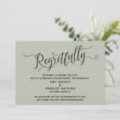 残念なエレガントがらセージが結婚カードを取り消し 招待状 (スタンド正面)