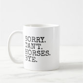 残念なカント馬バイバおもしろいウードライディング女性 コーヒーマグカップ (左)