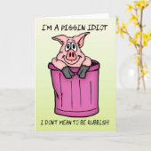 残念なカード私はpigginの馬鹿です カード (黄色い花)