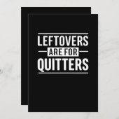 残念な人々のための残り物 感謝祭ユーモア名言 シーズンカード (正面/裏面)