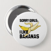 残念な女の子私はバナナ- .PNG --を好みます 缶バッジ (正面&裏面)