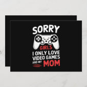 残念な女の子私はビデオゲームと私の母だけが大好き 招待状 (正面/裏面)