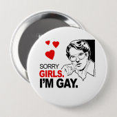 残念な女の子私は陽気です 缶バッジ (正面&裏面)