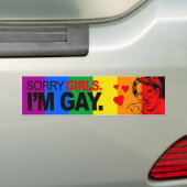 残念な女の子私は陽気- .pngです バンパーステッカー (車上)