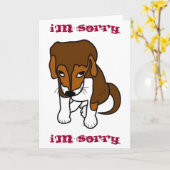 残念な子犬 カード (黄色い花)