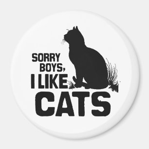残念な男の子私は猫- .PNG --を好みます マグネット