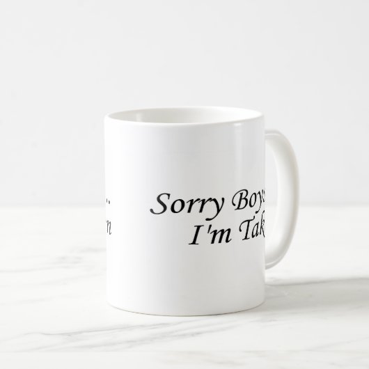 残念な男の子、私は取られます コーヒーマグカップ (正面右)