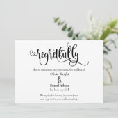 残念な結婚式中止のお知らせ 招待状 (スタンド正面)