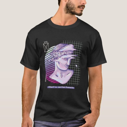残念な蒸気波彫刻 Tシャツ (正面)