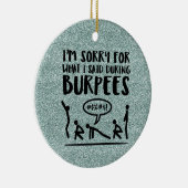 残念なBurpee (グリッター) セラミックオーナメント (右)